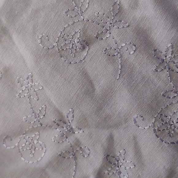 CHICO'S LINEN BLEND EMBROIDERED SHACKET - Picture 8 of 8
